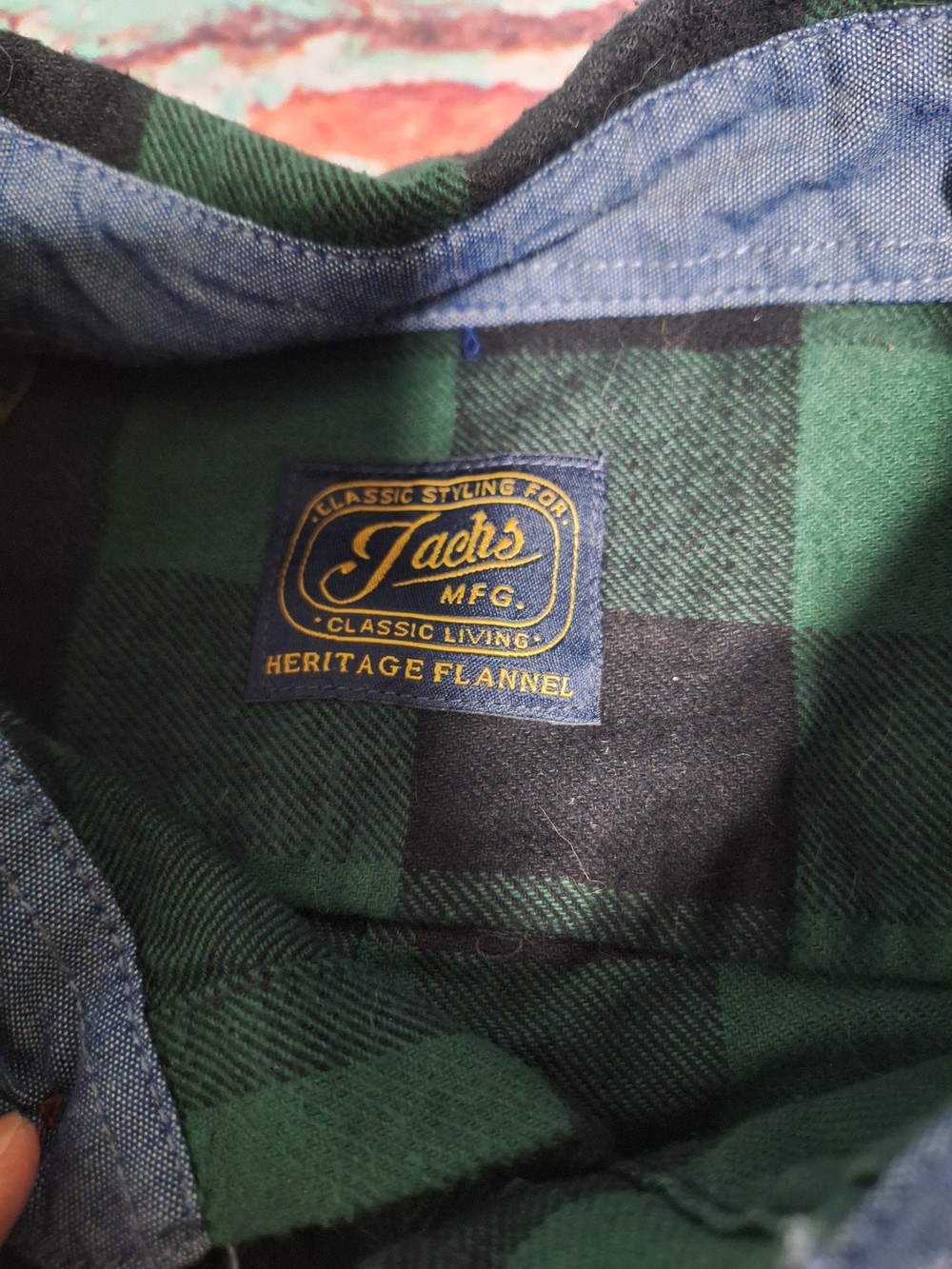 Heritage Flannel Men's Green & Black Plaid Jacket
